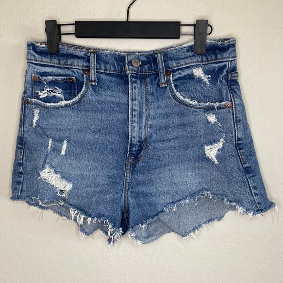 Abercrombie & Fitch Pants - Abercrombie High Rise The Mom Short Denim Cutoff Shorts - Size 28/6
